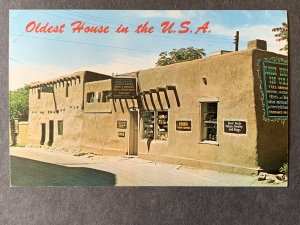 Oldest House In The USA Analo Pueblo Santa Fe NM Chrome Postcard H1206085642