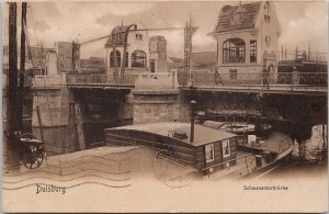 Germany Duisburg Schwanentorbrucke Boat Ges Geschützt 10 Stamp Postcard H34