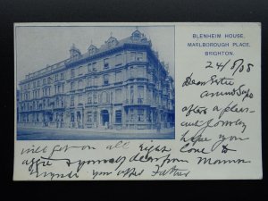 East Sussex BRIGHTON Marlborough Place BLENHEIM HOUSE c1908 Postcard