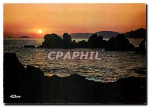 Modern Postcard Corsica Ile de Beaute Paradise Summer Sunset