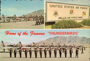 Nellis Air Force Base,  Home of the Famous Thunderbirds, Las Vegas, NV Postcard