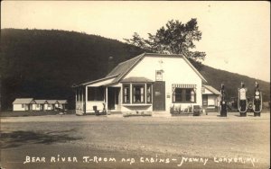 Newry Corner ME Maine Bear River T Room Gas Station Real Photo Postcard