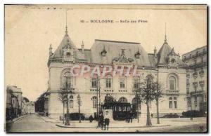 Old Postcard Boulogne Salle des Fetes Tram Kids