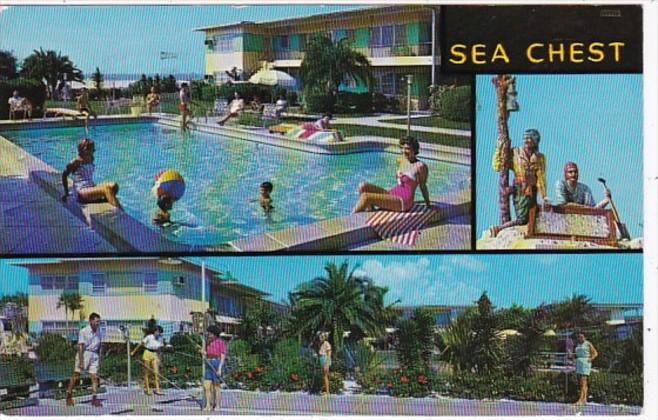 Florida St Petersburg Sea Chest Apartment Hotel Treasure Island 1961