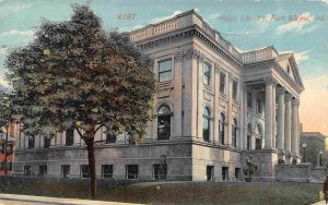 Library Fort Wayne Indiana 1910c postcard