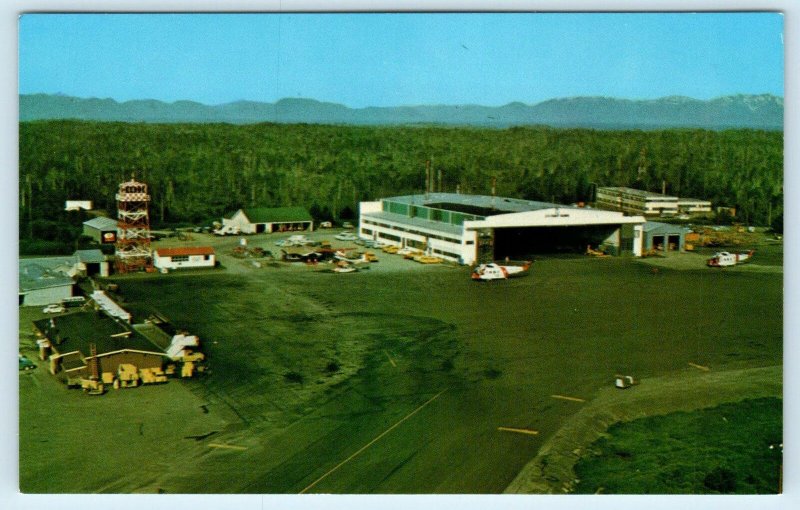 ANNETTE ISLAND AIRPORT, Alaska AK  ~ Coast Guard ? HELICOPTERS c1970s Postcard 