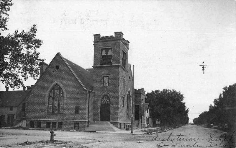 La Junta Colorado Presbyterian Church Real Photo Antique Postcard J79577