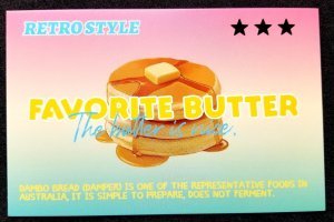 [AG] P569 Food Favorite Butter Dambo Bread Gastronomy Cuisine (postcard) *New