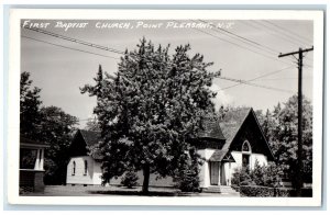 c1940's First Baptist Church Point Pleasant New Jersey NJ RPPC Photo Postcard
