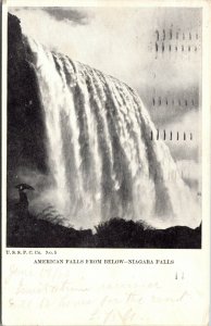 Vtg 1906 American Falls from Below Niagara Falls New York NY Postcard