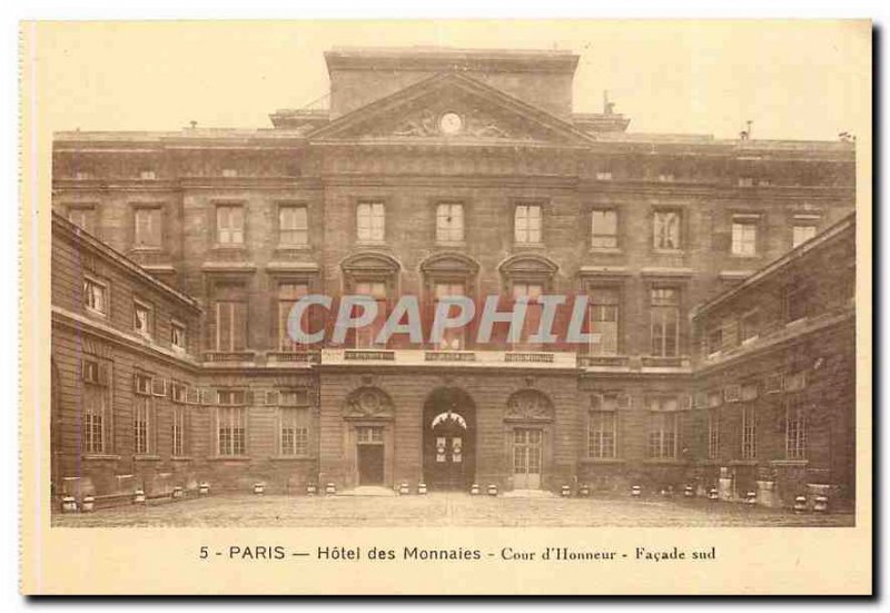 Old Postcard Paris Hotel of the Court of Honor Coins South Facade