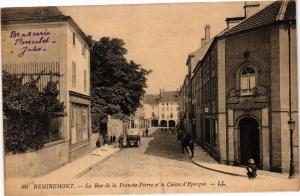 CPA REMIREMONT - La Rue de la Franche Pierre et la Caisse d'Epargne (184720)