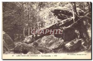 Old Postcard The Cascades Vaux Cernay