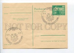 291971 EAST GERMANY GDR 1979 postal card Leipzig LVZ