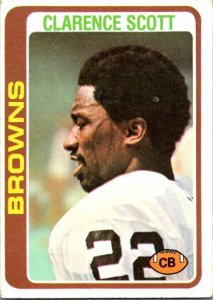 1978 Topps Football Card Clarence Scott Cleveland Browns sk7098