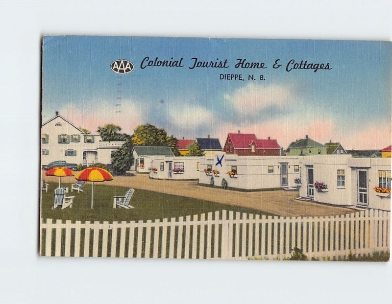 Postcard Colonial Tourist Home & Cottages Dieppe Canada