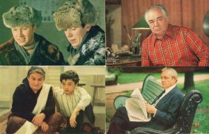 Russian 1980s Film Stars Actors Soviet Cinema 4x Postcard s