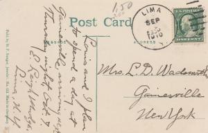 Main Street looking West at Lima NY, New York - pm 1910 - DB