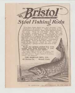 Bristol Steel Fishing Rods 1910 Ad Wyeth Calendar Offer, Horton Mfg Bristol CT