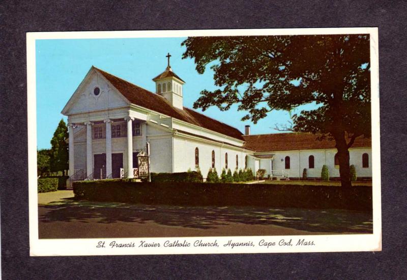 MA St Francis Xavier Catholic Church Hyannis Massachusetts Cape Cod Postcard