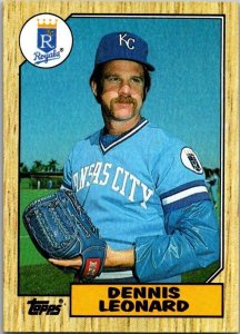 1987 Topps Baseball Card Dennis Leonard Kansas City Royals sk18082