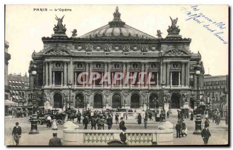 Old Postcard Paris L & # 39Opera