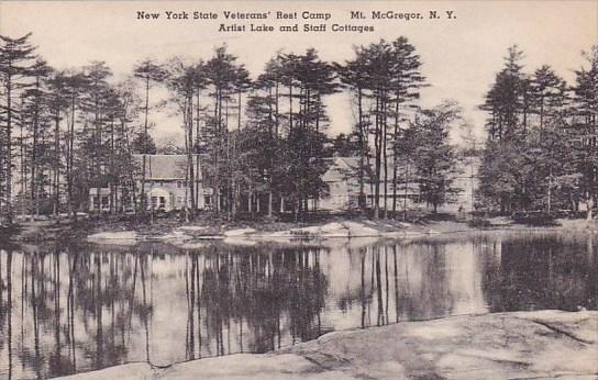 New York Mount Mcgregor New York State Veterans Rest Camp Artist Lake and Sta...