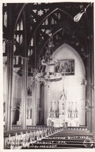 Nevada Virginia City St Mary's Church In The Mountains Interior Real Photo