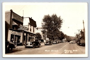 J87/ Romney West Virginia RPPC Postcard '49 Main St Carlton Restaurant 441