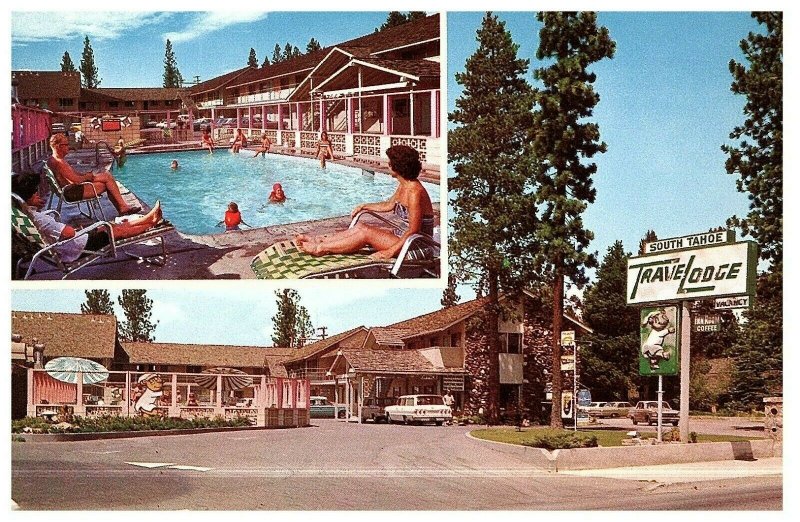 Travel Lodge South Tahoe California Vintage Postcard