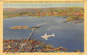 T. W. A. Sky-Sleeper over San Francisco San Francisco California  