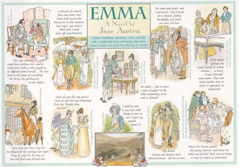 Emma Jane Austen Book Giant Rare Postcard