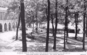 LAKE GENEVA, WI  Wisconsin  COLLEGE CAMP Circle Drive Park  ADMIN BLDG  Postcard