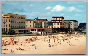 Postcard Old Orchard Beach Maine c1962 North Beach White Way Atlantic Coast
