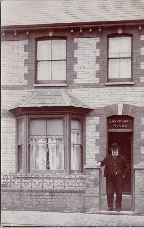 Portrait of Man Lavernock House Lavernock Wales Cardiff c1908 RPPC Postcard E30