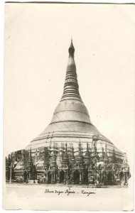 RPPC Postcard Shwe Dagon Pagoda Rangoon Myanmar Burma