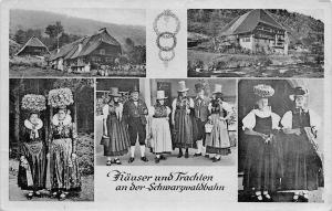 BR41815 Hauser und Trachten an der Schroarziwalbahn costumes folklore