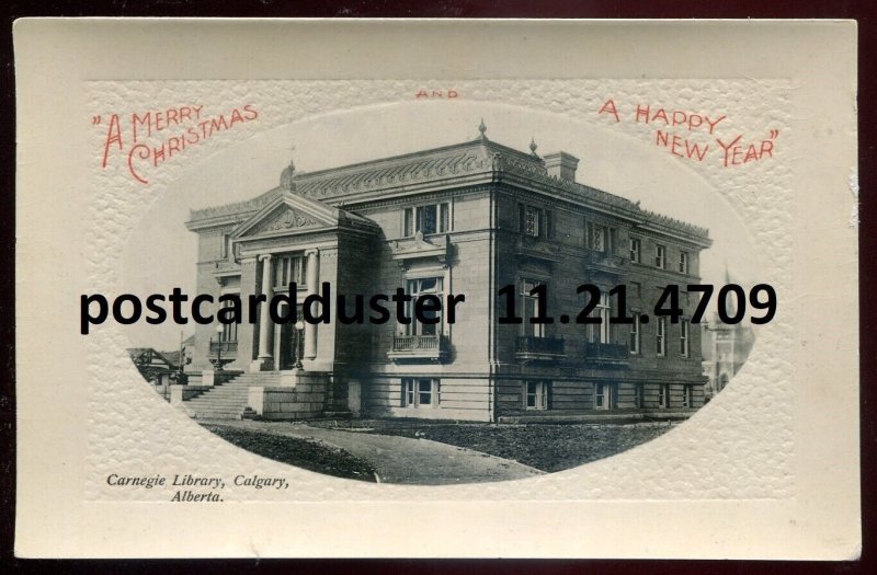 h351 - CALGARY Alberta Postcard 1910s Carnegie Library