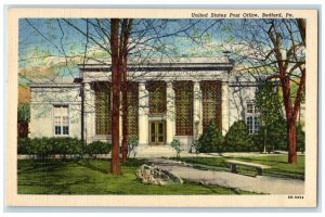 c1930's United Post Office Building Bedford Pennsylvania PA Vintage Postcard