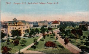 Fargo ND Campus Agricultural College Unused Acmegraph Postcard F85