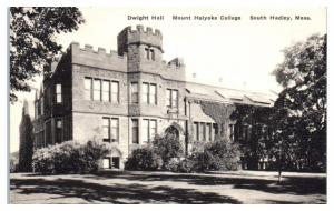 Dwight Hall, Mount Holyoke College, South Hadley, MA Postcard