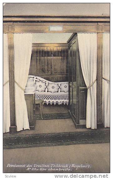 Interior, Pensionnat Des Ursulines Thildonck (Wespelaer), N.35- Une Chambrett...