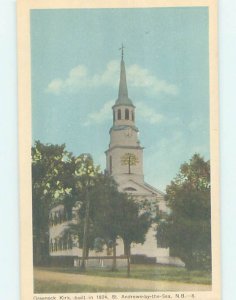 1930's CHURCH SCENE St. Andrews - Near St. John New Brunswick NB AD0756
