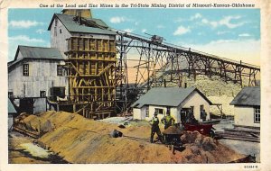 One of Lead and Zinc Mines In the Tristate Mining District View Postcard Back...