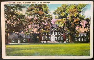 Vintage Postcard 1930-1945 Westover Plantation, Charles City, Virginia (VA)