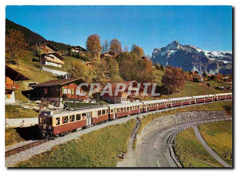 Postcard Modern Car Train of Railway Bernese Oberland Grindelwald pr�s / We...