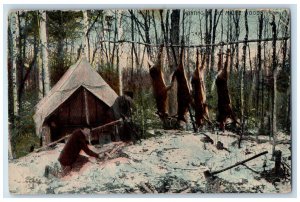 Hunter Hunting In Maine Woods Pictou Nova Scotia Canada Antique Postcard