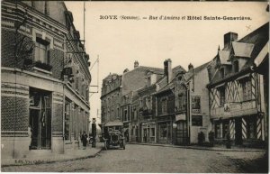 CPA ROYE Rue d'Amiens Hotel Ste-Genevieve (19359)