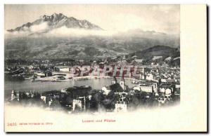 Old Postcard Luzern und Pilatus