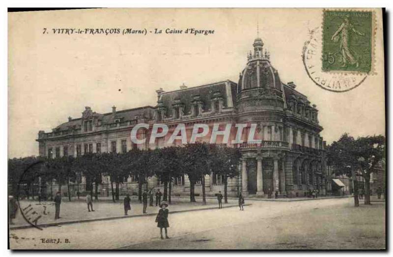 Old Postcard Bank Caisse d & # 39Epargne Vitry le Francois